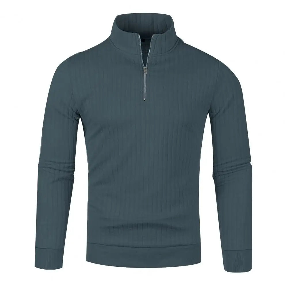 Rollkragenpullover mit Viertelreißverschluss