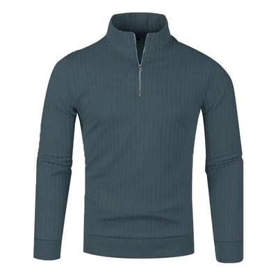 Rollkragenpullover mit Viertelreißverschluss