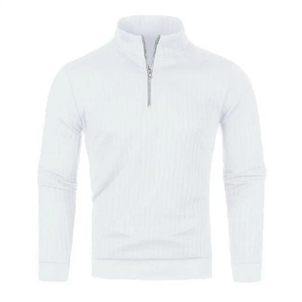 Rollkragenpullover mit Viertelreißverschluss