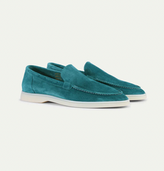 Edward | Leicht Klassischer Schnitt Loafer in Blaugrün