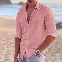 Barnaby | Lässige Passform Regular-Fit Langarmhemd in Rosa