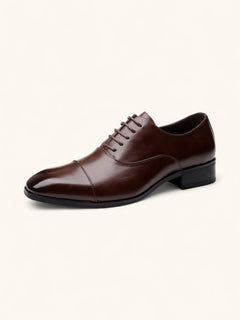 Dominic | Hochglanz Klassischer Schnitt Schnürschuhe in Braun