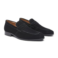 Patrick | Klassischer Schnitt Schlupf Penny-Loafer in Schwarz