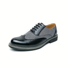 Matthew | Flügelspitze Lochverzierung Schnürschuhe in Schwarz