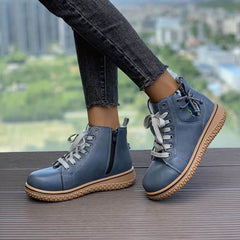 Marisa | Modische Leder Schuhe Damen für Alltag und Freizeit in Blau