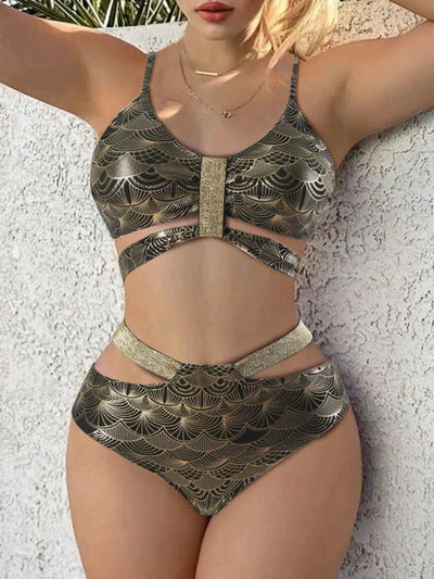 Viviana® | Metallic-Push-Up-Badeanzug
