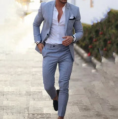 Jayceon - Herrenblazer und Hose in Grau