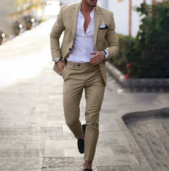 Jayceon - Herrenblazer und Hose in Beige
