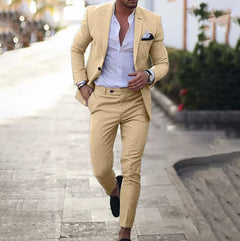 Jayceon - Herrenblazer und Hose in Khaki