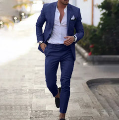 Jayceon - Herrenblazer und Hose in Dunkelblau