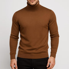 Moritz | Herren Merinowoll Rollkragenpullover in Braun
