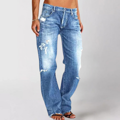 Mika - Damen Locker weit geschnittene Denim-Jeans in Blau