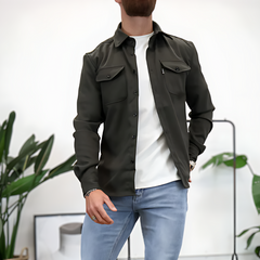 Dave | Stilvolles Overshirt für Herren in Grün