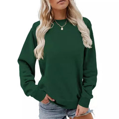Milla | Winter Chic Sweatshirt in Dunkelgrün