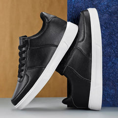 Lopez | Herren Leder Turnschuhe in Schwarz
