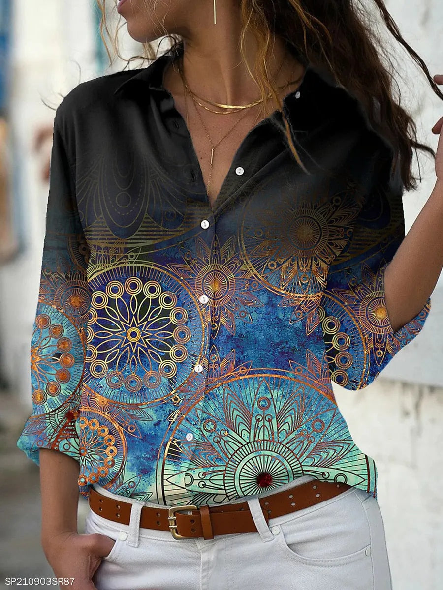 Yelena - Herbstliches Blumen Blouse