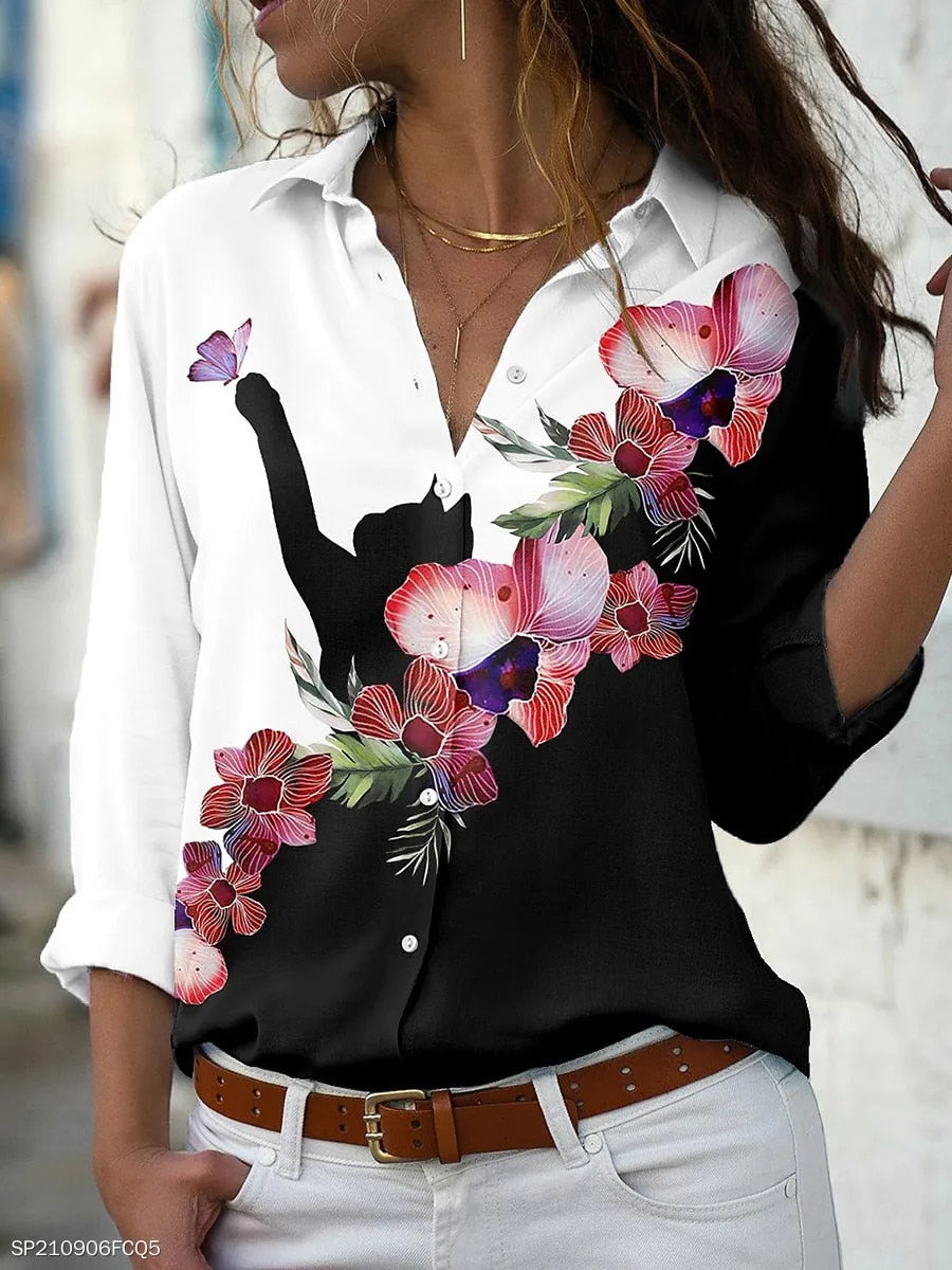 Yelena - Herbstliches Blumen Blouse