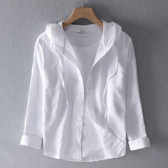 Monika | Sommerliche Kapuzenbluse in Weiss