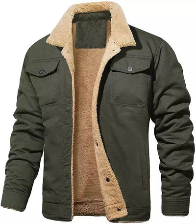Warme Fleece-Cargo-Jacke für Männer