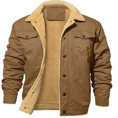 Warme Fleece-Cargo-Jacke für Männer