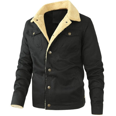 Warme Fleece-Cargo-Jacke für Männer