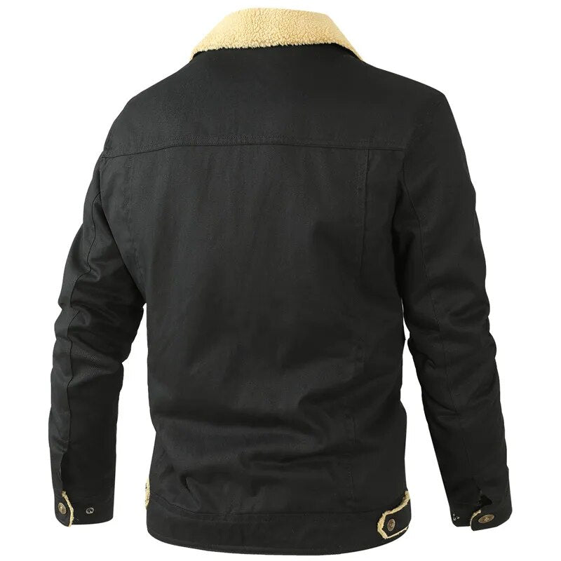 Warme Fleece-Cargo-Jacke für Männer
