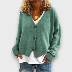 Shamira – Strickcardigan in Seeblau