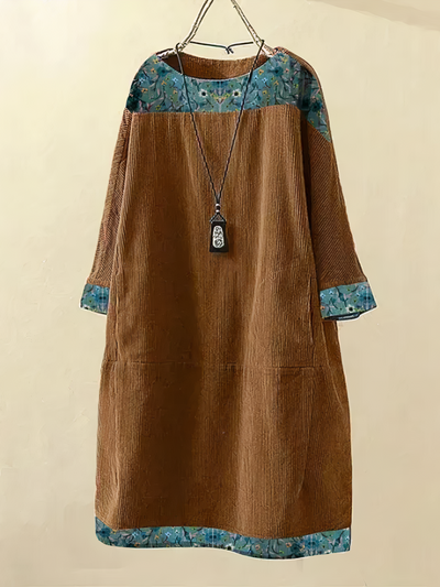 Nancy - Lockeres Kleid aus Kord