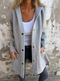 Natalie - Freizeitblazer mit Kapuze in Grau