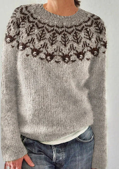 LANGARM CREW-NECK PULLOVER | KOMFORTABLES DESIGN, VIELSEITIG EINSETZBAR in Grau