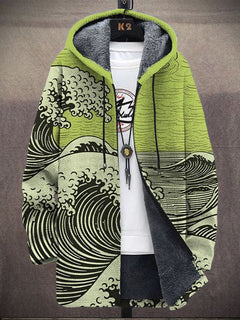Nálha | Luxuriöser künstlerisch inspirierter Cardigan in Grün