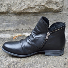 Stiefelette Damen Komfort Herbst | Modisch Reißverschluss in Schwarz