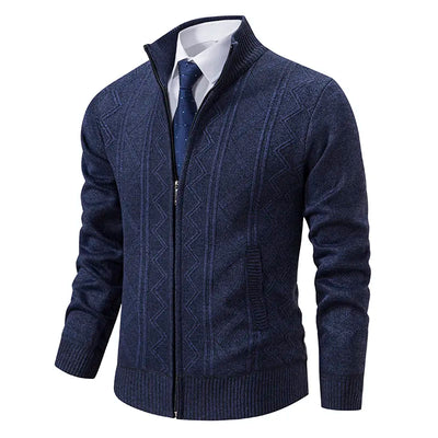 Herren Winter Strickjacke | Mit Reißverschluss