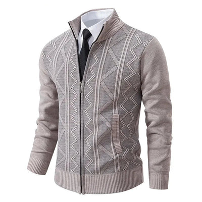 Herren Winter Strickjacke | Mit Reißverschluss