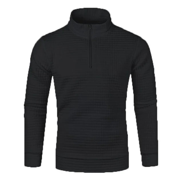 Pullover mit Reißverschluss und festem Muster