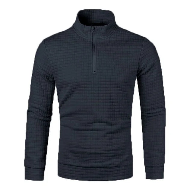 Pullover mit Reißverschluss und festem Muster