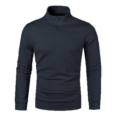 Pullover mit Reißverschluss und festem Muster