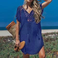Juliana® | Stilvoller Badeanzug-Überwurf für Damen in Blau