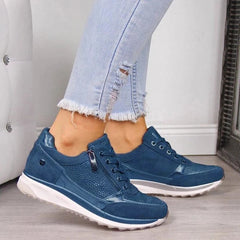 Imogen - Orthopädische Sneaker mit Reißverschluss in Blau