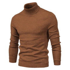 Nicolas - Stilvoller Rollkragenpullover in Braun