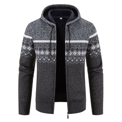 Ole - Warmer Kapuzenpulli mit Seitentaschen in Dunkelgrau