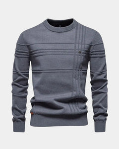 Nikolaj | Herren Baumwollpullover – Klassischer Baumwolle Pullover Herren in Dunkelgrau