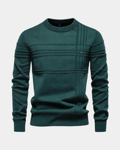 Nikolaj | Herren Baumwollpullover – Klassischer Baumwolle Pullover Herren in Grün