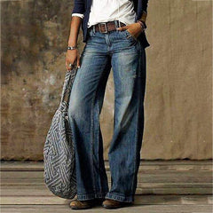 Carlisle - Damen Straight‑Leg Jeans in Blau