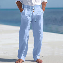 Nilo | Leichte Leinen Sommerhose in Hellblau