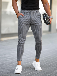 Nolan | Gestreifte Hose in Grau