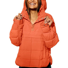 Tatiana | Pufferpullover in Orange