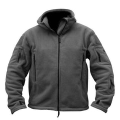 Rollkragenjacke mit mehreren Taschen in Grau