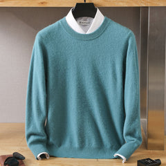 Ernest - Winterpullover - Flauschige Textur in Marine Blau