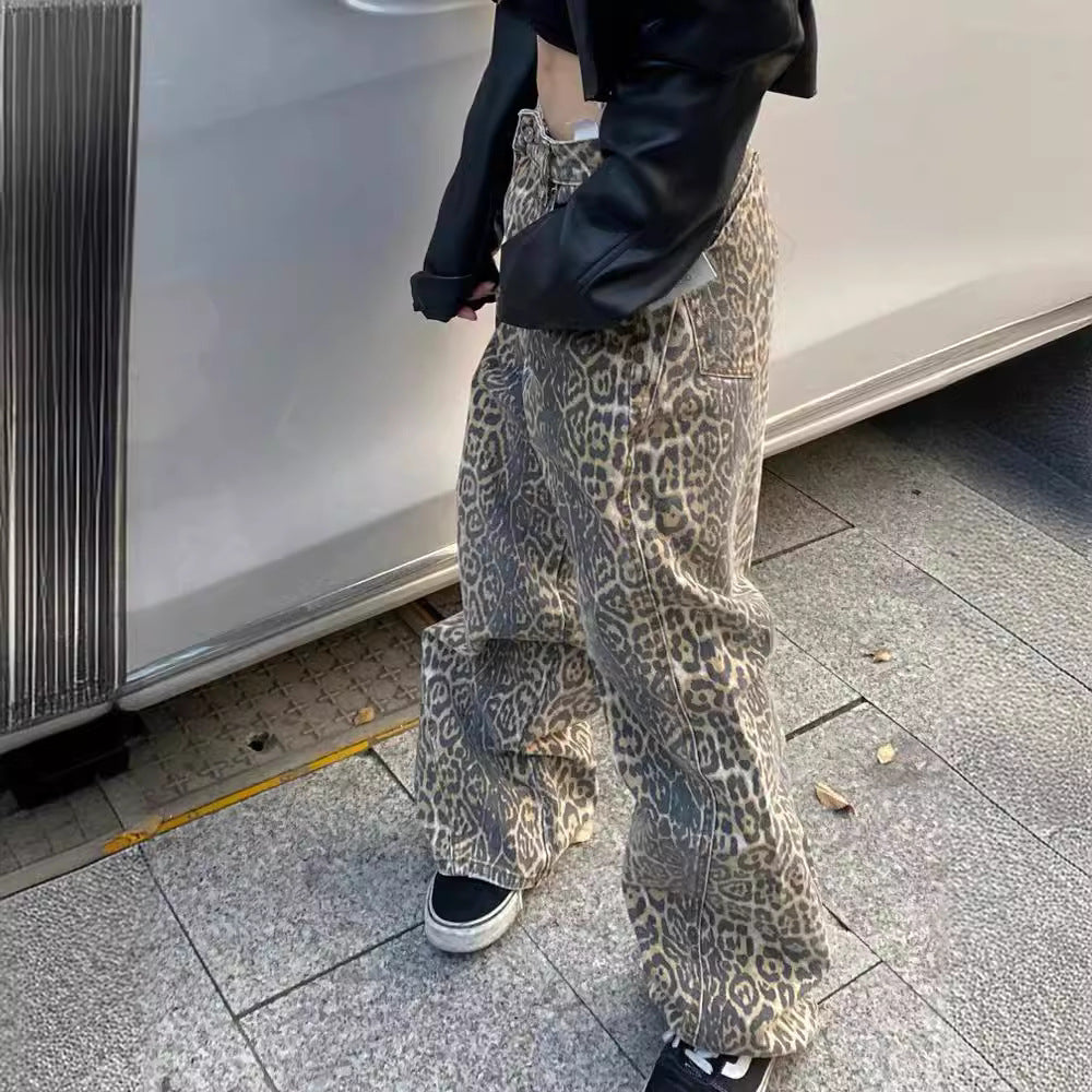 Ellinor - Jeans mit Leopardenmuster
